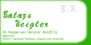 balazs weigler business card